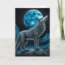Search for wolf birthday cards Full moon