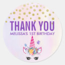 Search for unicorn birthday thank you stickers Animal