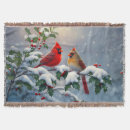 Search for red cardinal bird blankets Snow