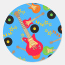 Search for rock star birthday party stickers Music