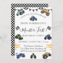 Search for monster 1st birthday invitations Racing