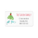 Search for mistletoe return address labels Watercolor