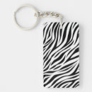 Search for skin rectangular key rings Zebra