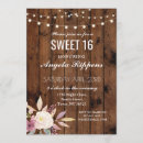 Search for flowers sweet 16 invitations Party