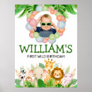Search for safari birthday posters Boy 1st birthday