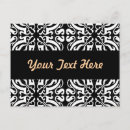 Search for black damask postcards Pattern