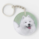 Search for samoyed dog key rings Cute
