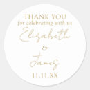 Search for gold fall wedding stickers Thank you