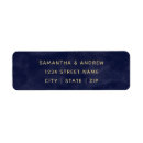 Search for navy and gold wedding return address labels Couple