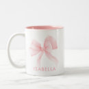 Search for pink bow mugs Watercolor