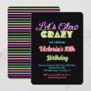 Search for lets glow crazy party invitations Disco
