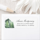 Search for mountains return address labels Watercolor