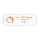 Search for pumpkins return address labels Seasonal