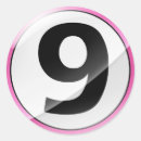 Search for number 9 stickers 9th