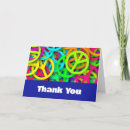 Search for peace signs thank you cards Hippie