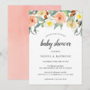 Search for peach baby girl shower invitations Botanical