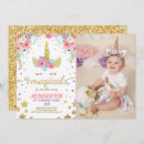 Search for rainbow mermaid invitations Pink and gold