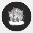Search for red cardinal bird stickers Winter birds