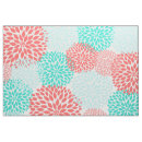 Search for teal and coral fabric Floral