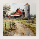 Search for farmhouse puzzles Watercolor