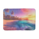 Search for ocean sunset bath mats Palm trees