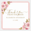 Search for square bridal shower stickers Thank you