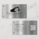 Search for heavy equipment operator business cards Metal
