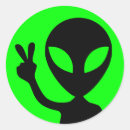 Search for peace alien stickers Ufo