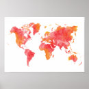 Search for watercolor world map posters Travel