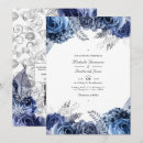 Search for faux silver foil invitations Blue
