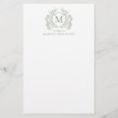 Search for sage green stationery paper Botanical