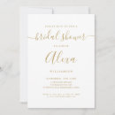 Search for calligraphy script bridal shower invitations Gold