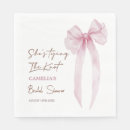 Search for bridal luncheon napkins Pink bow