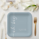 Search for oh boy baby shower plates Dusty blue