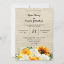 Search for burlap and sunflower wedding invitations Country