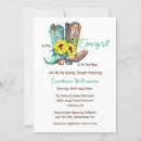 Search for sunflower cowgirl invitations Western