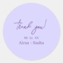Search for light purple wedding stickers Minimalist