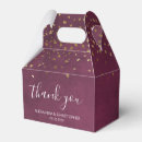 Search for burgundy and gold wedding favour boxes Modern