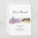 Search for mountain moving announcement cards Pine trees