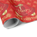 Search for bell wrapping paper Red and gold