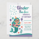 Search for mermaid 1st birthday invitations Whimsical mermaid party