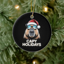 Search for capybara christmas tree decorations Santa