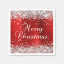 Search for red glitter christmas napkins Sparkle
