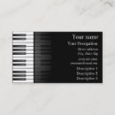 Search for music promotion business cards Piano
