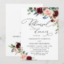 Search for burgundy rehearsal dinner invitations Bohemian
