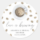 Search for love coffee stickers Watercolor