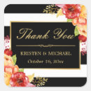 Search for black white yellow wedding stickers Thank you