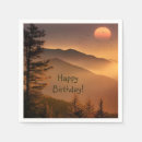 Search for mountains napkins Sunset