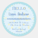 Search for baby boy birth announcement stickers Polka dot