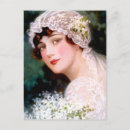 Search for vintage bride postcards Veil